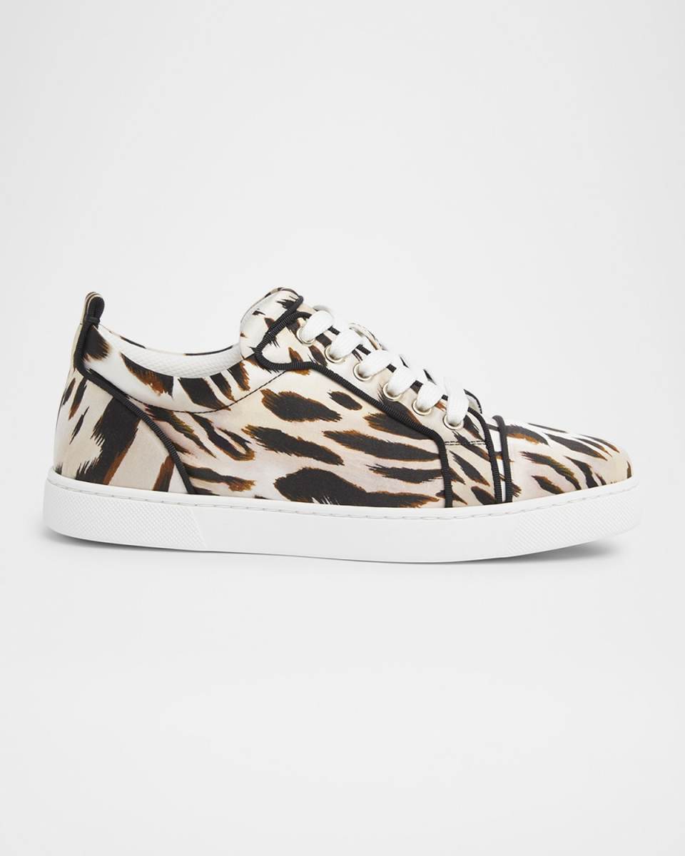 Louise Orlato Printed Satin Low-Top Sneakers